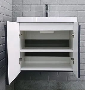 Тумба-умывальник подвесной Домино Graffo 60 графит DGr2406T+4670142930044 Тумба-умывальник подвесной Домино Graffo 60 графит DGr2406T+4670142930044, 5