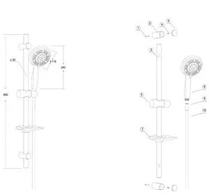 Душевая стойка Osgard Lovelace Black чёрный матовый 90717 Душевая стойка Osgard Lovelace Black чёрный матовый 90717, 2