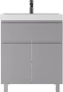 Тумба-умывальник напольная Домино Graffo 70 светло-серый DGr2414T+4670142930037 Тумба-умывальник напольная Домино Graffo 70 светло-серый DGr2414T+4670142930037, 3
