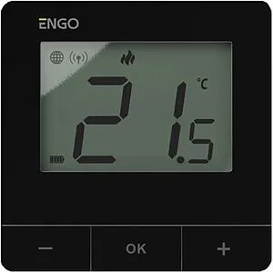 Беспроводной комнатный терморегулятор ZigBee/868MHz ENGO черный E25-BATB Беспроводной комнатный терморегулятор ZigBee/868MHz ENGO черный E25-BATB, 1