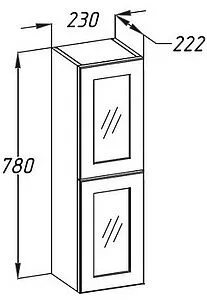 Шкаф двухстворчатый Opadiris Мираж 23 светлый орех 00-00000064 Шкаф двухстворчатый Opadiris Мираж 23 светлый орех 00-00000064, 2