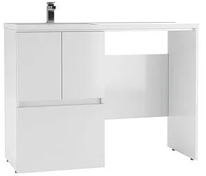 Тумба-умывальник напольный, над стиральной машиной Айсберг Норма 120 белый DA1627T+ Тумба-умывальник напольный, над стиральной машиной Айсберг Норма 120 белый DA1627T+, 1