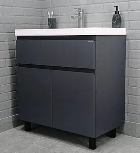 Тумба-умывальник напольный Домино Graffo 80 графит DGr2415T+4670142930020 Тумба-умывальник напольный Домино Graffo 80 графит DGr2415T+4670142930020, 3