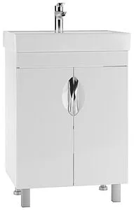 Тумба-умывальник напольная Айсберг Стандарт 60 белый DA2404T+4607152361674 Тумба-умывальник напольная Айсберг Стандарт 60 белый DA2404T+4607152361674, 1