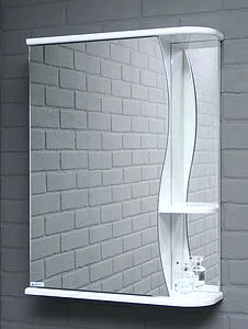 Шкаф-зеркало Айсберг Волна 1-50 L белый DA1030HZ Шкаф-зеркало Айсберг Волна 1-50 L белый DA1030HZ, 5