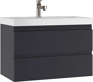 Тумба-умывальник подвесной Домино Graffo 80 графит DGr2106T+4627173210188 Тумба-умывальник подвесной Домино Graffo 80 графит DGr2106T+4627173210188, 1