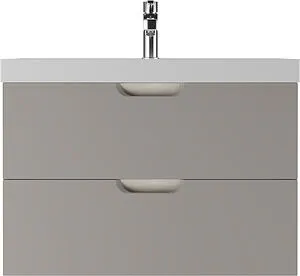 Тумба под умывальник подвесной Домино Classica 80 серый тауп DD2503T Тумба под умывальник подвесной Домино Classica 80 серый тауп DD2503T, 3