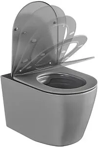 Унитаз подвесной безободковый Hansmann keramik Round Grey серый матовый УНИ0021 Унитаз подвесной безободковый Hansmann keramik Round Grey серый матовый УНИ0021, 4