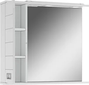 Шкаф-зеркало Домино Cube 75 L белый DC5008HZ Шкаф-зеркало Домино Cube 75 L белый DC5008HZ, 3