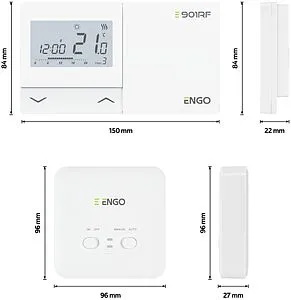 Беспроводной комнатный терморегулятор ENGO белый E901-RF Беспроводной комнатный терморегулятор ENGO белый E901-RF, 2