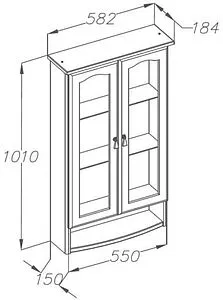 Шкаф двухстворчатый Opadiris Риспекто 60 белый матовый 00-00006078 Шкаф двухстворчатый Opadiris Риспекто 60 белый матовый 00-00006078, 2