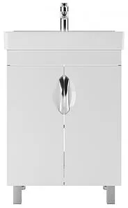 Тумба-умывальник напольный Айсберг Стандарт 60 белый DA2404T+4607152361674 Тумба-умывальник напольный Айсберг Стандарт 60 белый DA2404T+4607152361674, 3