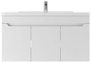 Тумба-умывальник подвесной Айсберг Мечта 100 белый DM2328T+4640021065204 Тумба-умывальник подвесной Айсберг Мечта 100 белый DM2328T+4640021065204, 3