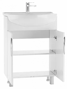 Тумба-умывальник напольный Айсберг Стандарт 60 белый DA2403T+4607152361513 Тумба-умывальник напольный Айсберг Стандарт 60 белый DA2403T+4607152361513, 3