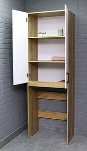 Шкаф над стиральной машиной Домино Craft 65 белый/дуб вотан DCr2220H Шкаф над стиральной машиной Домино Craft 65 белый/дуб вотан DCr2220H, 4