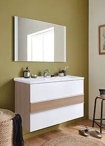 Тумба под умывальник подвесной Jacob Delafon Lucien 80 белый/дуб корбридж EB2057-E76-J5 Тумба под умывальник подвесной Jacob Delafon Lucien 80 белый/дуб корбридж EB2057-E76-J5, 5