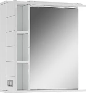 Шкаф-зеркало Домино Cube 65 L белый DC5006HZ Шкаф-зеркало Домино Cube 65 L белый DC5006HZ, 3