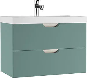 Тумба-умывальник подвесной Домино Dune 80 олива DD2506T+4627173210188 Тумба-умывальник подвесной Домино Dune 80 олива DD2506T+4627173210188, 1