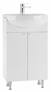 Тумба-умывальник напольная Айсберг Промо 50 белый DP2601T+4607152360141 Тумба-умывальник напольная Айсберг Промо 50 белый DP2601T+4607152360141, 1