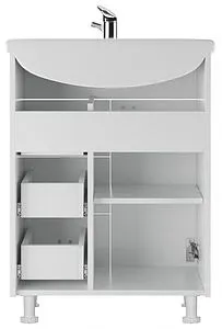 Тумба-умывальник напольный Айсберг Классик 60 белый DA1023T+4620008192772 Тумба-умывальник напольный Айсберг Классик 60 белый DA1023T+4620008192772, 5