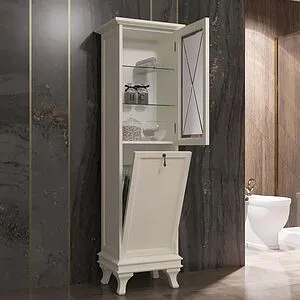 Шкаф-пенал напольный с бельевой корзиной Opadiris Борджи 44.3 L слоновая кость Z0000012564 Шкаф-пенал напольный с бельевой корзиной Opadiris Борджи 44.3 L слоновая кость Z0000012564, 4