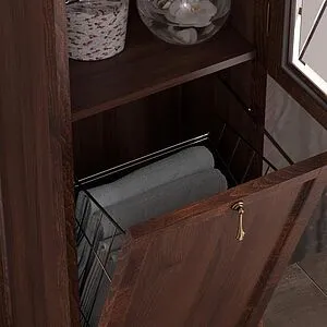 Шкаф-пенал напольный с бельевой корзиной Opadiris Борджи 44.3 R светлый орех Z0000003720 Шкаф-пенал напольный с бельевой корзиной Opadiris Борджи 44.3 R светлый орех Z0000003720, 5