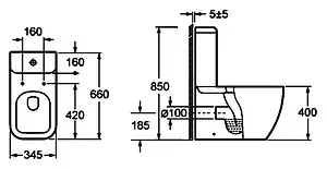 Унитаз-компакт BelBagno Alpina белый BB10100CP+BB10100T Унитаз-компакт BelBagno Alpina белый BB10100CP+BB10100T, 2