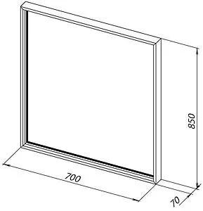 Зеркало с подсветкой Allen Brau Liberty 85x70 чёрный браш 1.330013.BB Зеркало с подсветкой Allen Brau Liberty 85x70 чёрный браш 1.330013.BB, 2