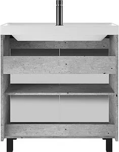 Тумба-умывальник напольная Домино Loft 80 бетон DL5608T+4627173210188 Тумба-умывальник напольная Домино Loft 80 бетон DL5608T+4627173210188, 5