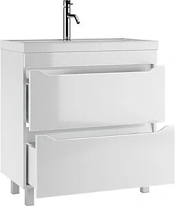 Тумба-умывальник напольная Айсберг Ева 80 белый DA5908T+4670142930020 Тумба-умывальник напольная Айсберг Ева 80 белый DA5908T+4670142930020, 4