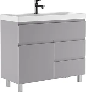 Тумба-умывальник напольный Домино Graffo 100 светло-серый DGr2412T+4670142930051 Тумба-умывальник напольный Домино Graffo 100 светло-серый DGr2412T+4670142930051, 1