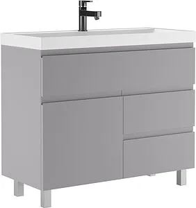 Тумба-умывальник напольная Домино Graffo 100 светло-серый DGr2412T+4670142930051 Тумба-умывальник напольная Домино Graffo 100 светло-серый DGr2412T+4670142930051, 1