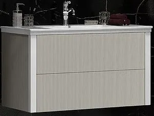 Тумба-умывальник подвесной Opadiris Рубинно 90 серый глянцевый 00-00005943+050400-u-01 Тумба-умывальник подвесной Opadiris Рубинно 90 серый глянцевый 00-00005943+050400-u-01, 1