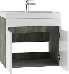 Тумба-умывальник подвесной Айсберг Мечта 60 белый/бетон DM2335T+4607152361674 Тумба-умывальник подвесной Айсберг Мечта 60 белый/бетон DM2335T+4607152361674, 4