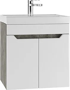 Тумба-умывальник подвесной Айсберг Мечта 50 белый/бетон DM2334T+4607152361544 Тумба-умывальник подвесной Айсберг Мечта 50 белый/бетон DM2334T+4607152361544, 1