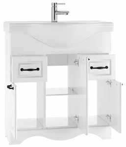 Тумба-умывальник напольная Домино Rich 80 белое дерево DR6003T+4620008198941 Тумба-умывальник напольная Домино Rich 80 белое дерево DR6003T+4620008198941, 5