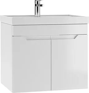 Тумба-умывальник подвесная Домино Optima 60 белый глянец DO1909T+4627173210164 Тумба-умывальник подвесная Домино Optima 60 белый глянец DO1909T+4627173210164, 1
