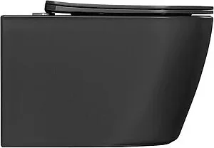 Унитаз подвесной безободковый Hansmann keramik Round Black черный матовый УНИ0022 Унитаз подвесной безободковый Hansmann keramik Round Black черный матовый УНИ0022, 3