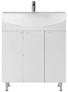 Тумба-умывальник напольная Айсберг Промо 70 белый DP2604T+4607152361650 Тумба-умывальник напольная Айсберг Промо 70 белый DP2604T+4607152361650, 3