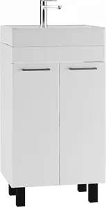 Тумба-умывальник напольная Айсберг Контраст 50 белый DA2708T+4607152361544 Тумба-умывальник напольная Айсберг Контраст 50 белый DA2708T+4607152361544, 1