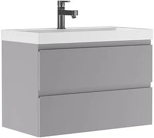 Тумба-умывальник подвесной Домино Graffo 80 светло-серый DGr2421T+4627173210188 Тумба-умывальник подвесной Домино Graffo 80 светло-серый DGr2421T+4627173210188, 1