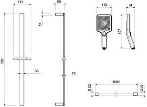 Душевая стойка Aquatek Либра хром AQ2019CR Душевая стойка Aquatek Либра хром AQ2019CR, 2