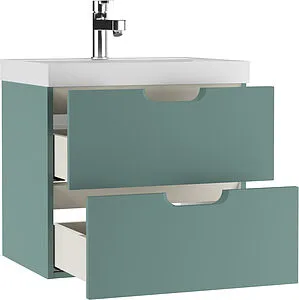 Тумба-умывальник подвесной Домино Dune 60 олива DD2504T+4627173210164 Тумба-умывальник подвесной Домино Dune 60 олива DD2504T+4627173210164, 3