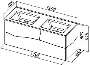 Тумба-умывальник подвесной Allen Brau Glority 120 дуб антик 1.35004.NW+1.35011.20 Тумба-умывальник подвесной Allen Brau Glority 120 дуб антик 1.35004.NW+1.35011.20, 2