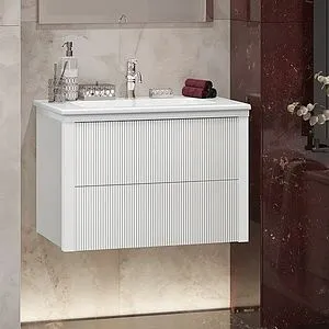 Тумба-умывальник подвесная Opadiris Рубинно 80 белый глянц 00-00007341+640177 Тумба-умывальник подвесная Opadiris Рубинно 80 белый глянц 00-00007341+640177, 3