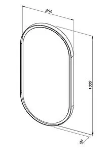 Зеркало с подсветкой Allen Brau Infinity 100x50 чёрный 1.21016.BL Зеркало с подсветкой Allen Brau Infinity 100x50 чёрный 1.21016.BL, 2