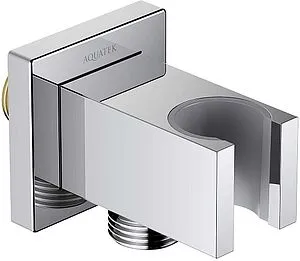 Шланговое подключение с держателем Aquatek хром AQ2463CR Шланговое подключение с держателем Aquatek хром AQ2463CR, 1