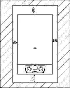 Настенный газовый котел одноконтурный турбированный 32кВт Mizudo GB M32TН БП-00002185 Настенный газовый котел одноконтурный турбированный 32кВт Mizudo GB M32TН БП-00002185, 3