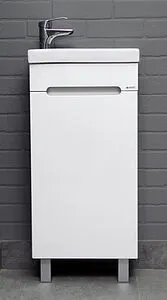 Тумба-умывальник напольный Айсберг Аура 40 белый DA2504T+S-UM-COM40/1-w Тумба-умывальник напольный Айсберг Аура 40 белый DA2504T+S-UM-COM40/1-w, 4