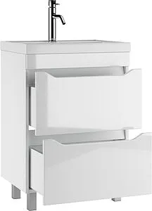 Тумба-умывальник напольный Айсберг Ева 60 белый DA5911T+4670142930044 Тумба-умывальник напольный Айсберг Ева 60 белый DA5911T+4670142930044, 4